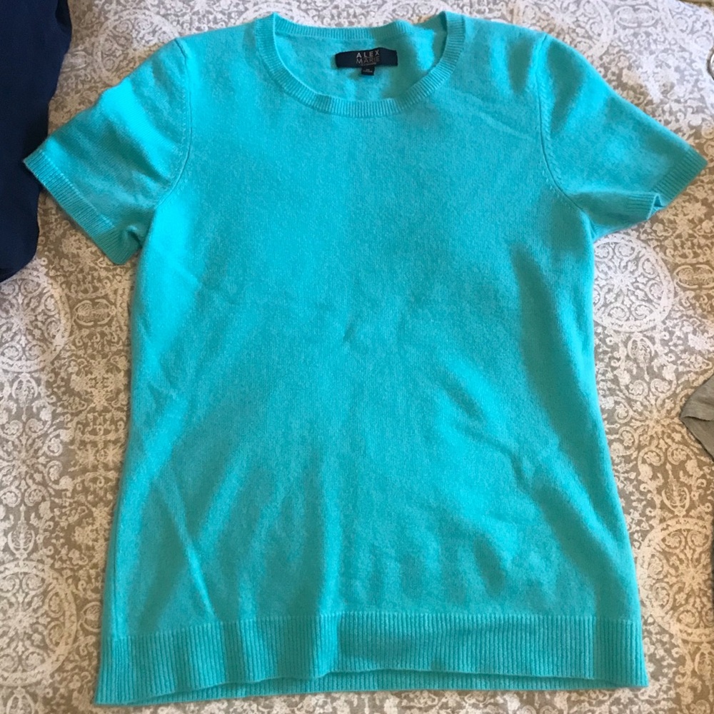 Cashmere short-sleeved sweater